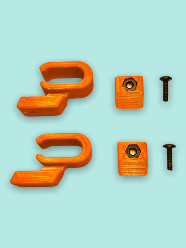 Pannier clips for backpack in orange
